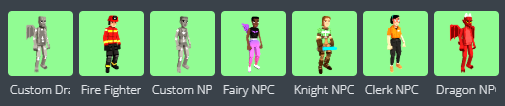 Custom NPCs in the Template Bar